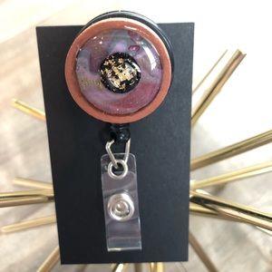 Retractable Nametag Badge Holder Lanyard Handmade